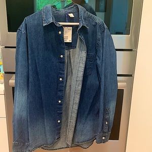 H&M denim button up